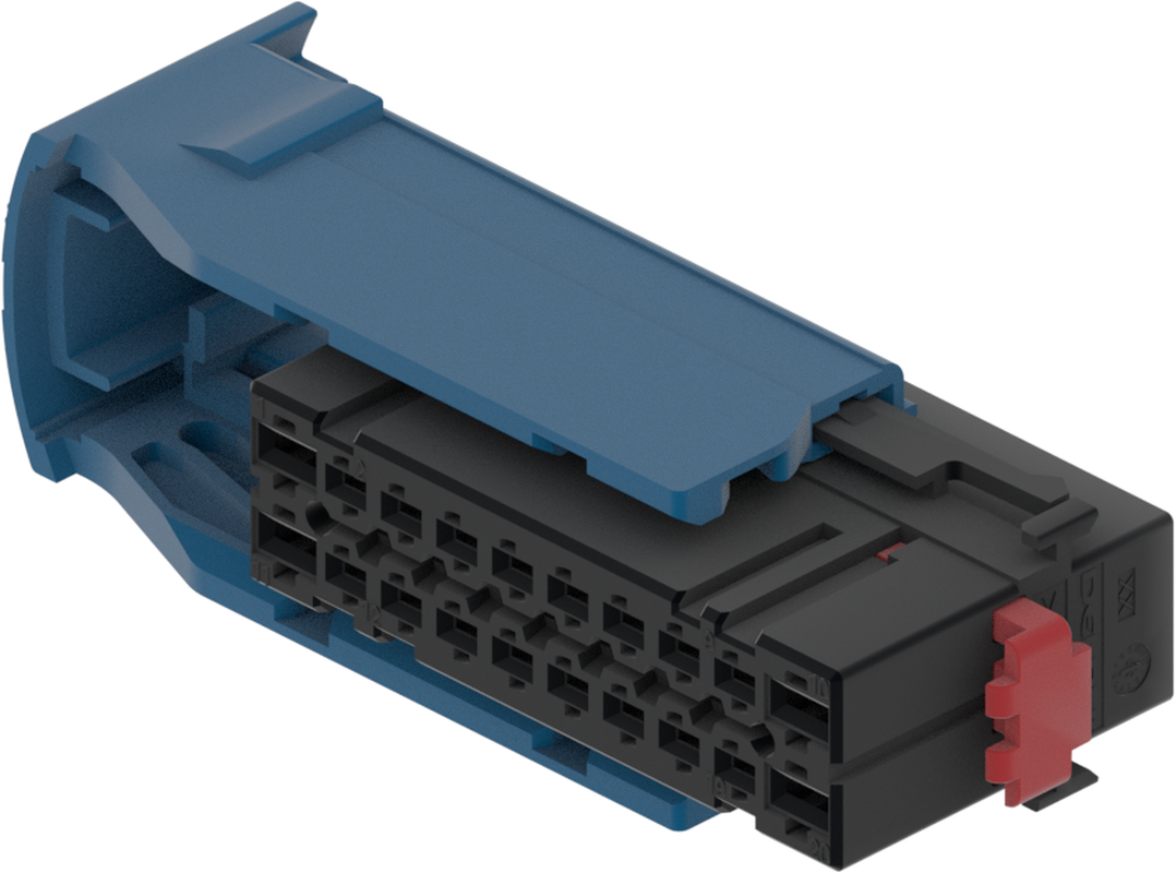 20 Way Female MIXED Unsealed Connector Gray-Medium