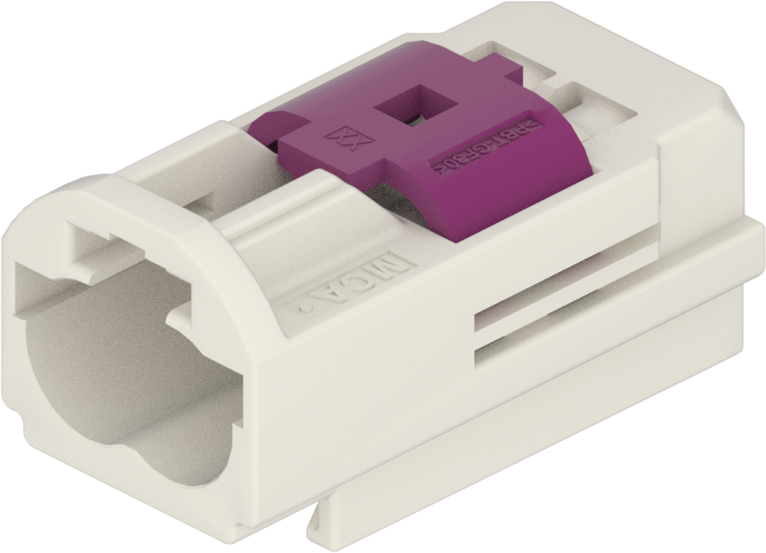 2 Port 1 Row MCA-B Male Mini Coax White Code B