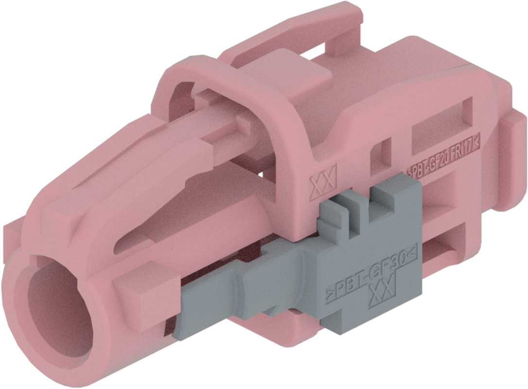 1 Port 1 Row MCA-B Female Mini Coax Pink Light Code H
