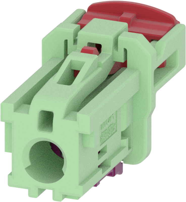 1 Port 1 Row MCA-A Female Mini Coax Green Code L