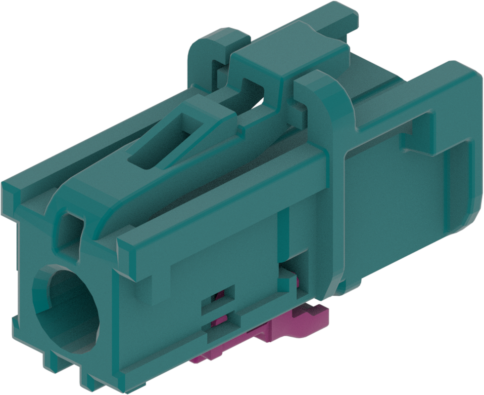 1 Port 1 Row MCA-A Female Mini Coax Water Blue Code Z