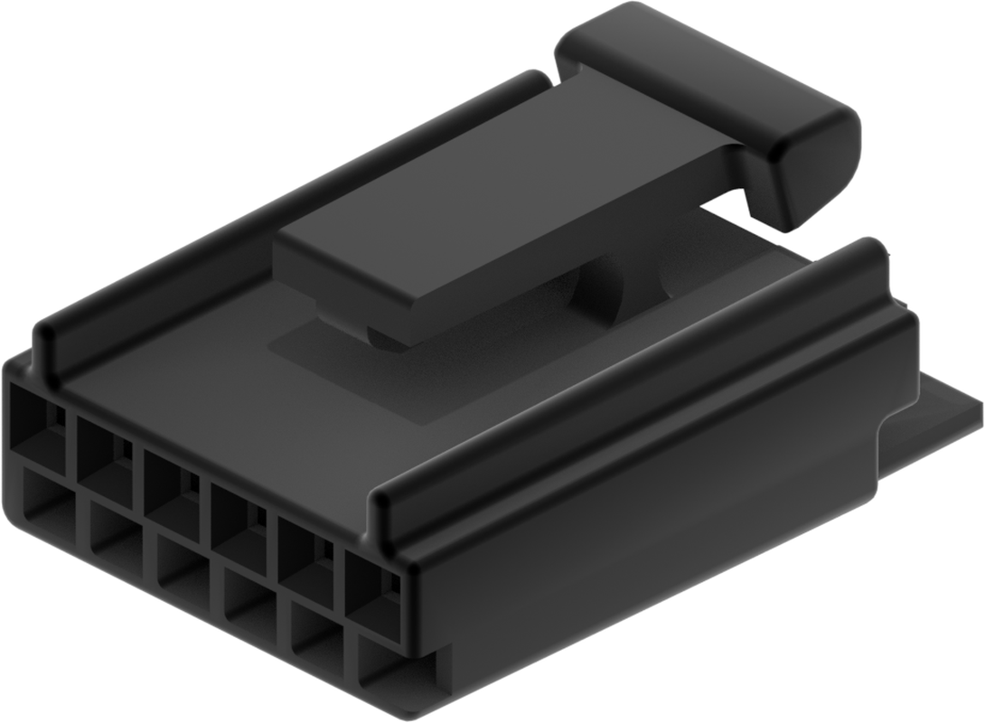 6 Way F MIC/P 1.0 Unsealed Connector Black