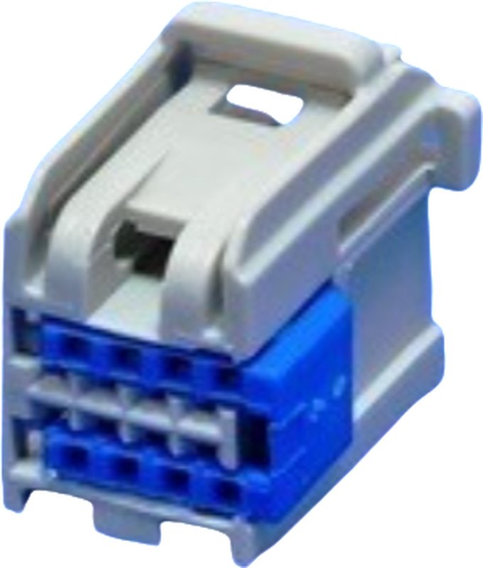 8 Way F OCS 0.64 IUR Unsealed Connector Gray-Light
