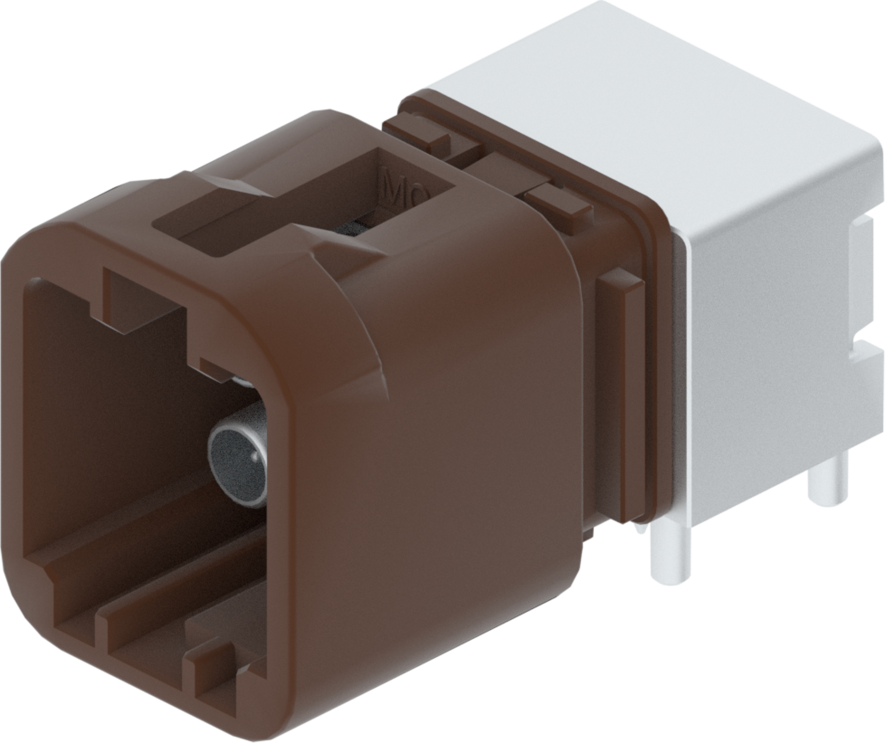 4 Port 2 Row MCA-A Male Mini Coax Brown Code F