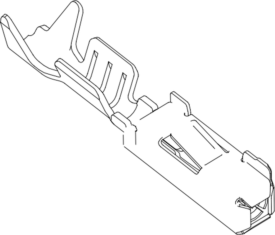 0.64 Female MTS Locking Lance UnSealed Terminal Cross Sec (0.25 - 0.35 mm²)