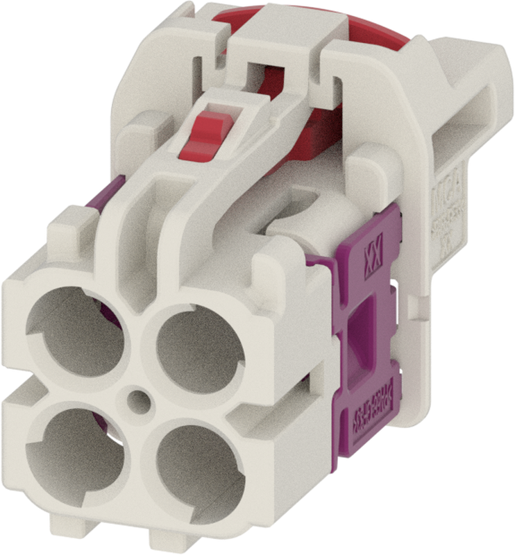 4 Port 2 Row MCA-A Female Mini Coax White Code B