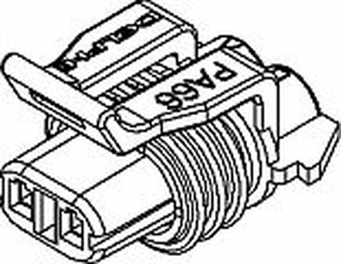 2 Way F MetriPack (M/P) 150 Sealed Connector White