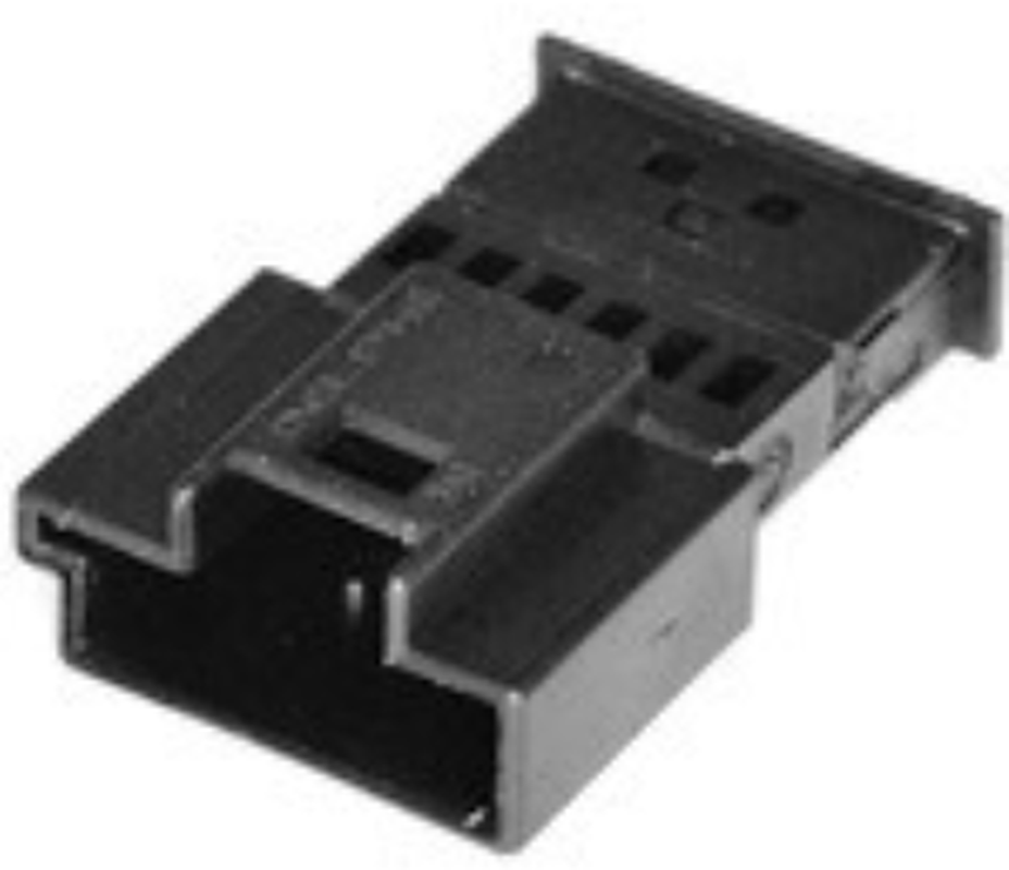 6 Way M MTS 0.64 Unsealed Connector Black