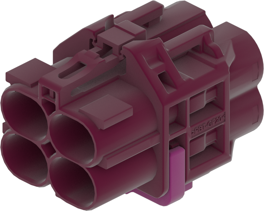 4 Port 2 Row Female H-MTD Violet Code D