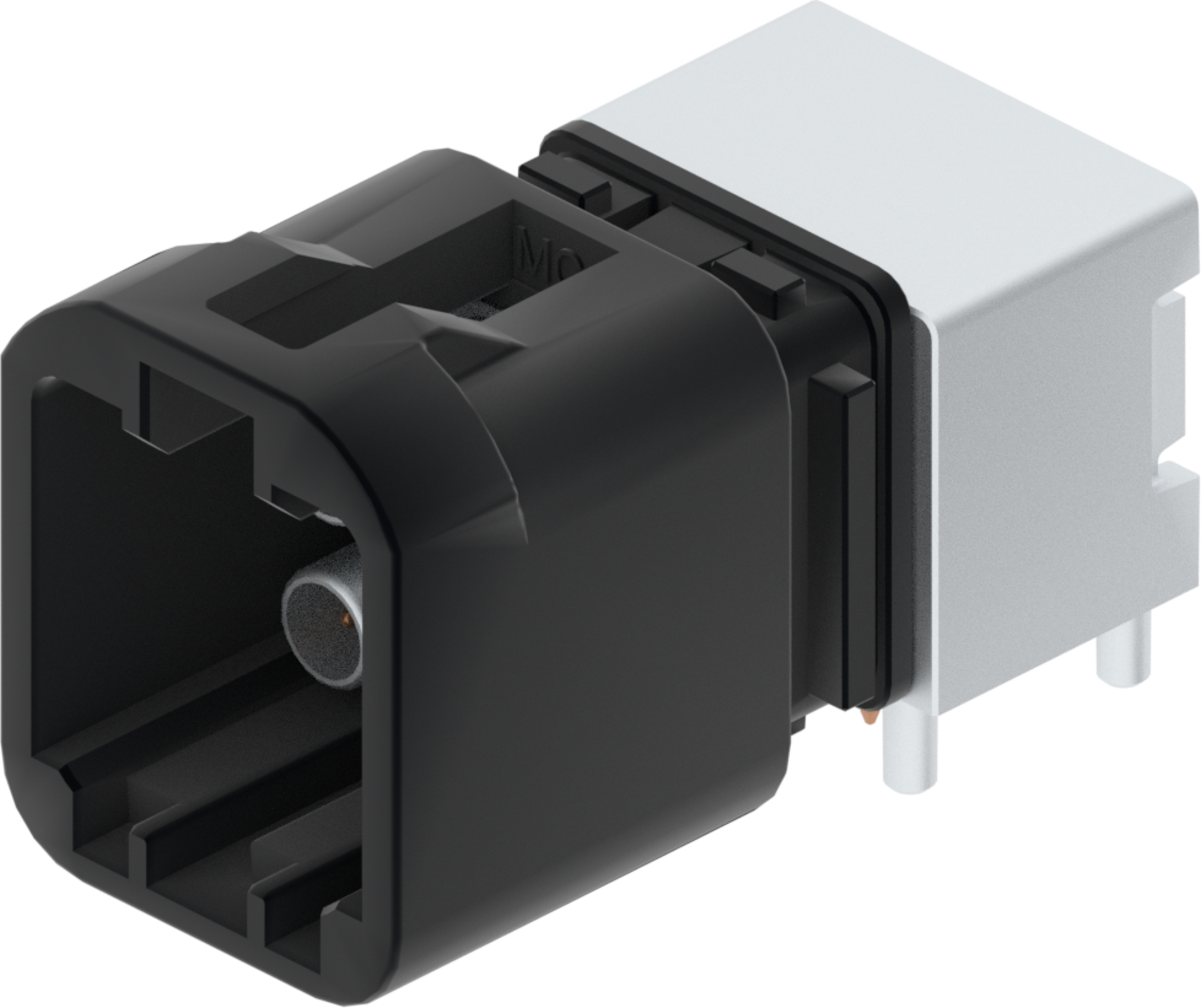 4 Port 2 Row MCA-A Male Mini Coax Black Code A