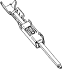 0.64 MTS Male Locking Lance Unsealed Terminal Cross Sec (0.25 - 0.35 mm²)