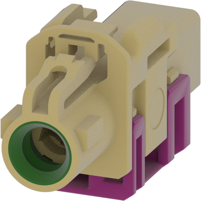 1 Port 1 Row MCA-B Female Mini Coax Beige Code J
