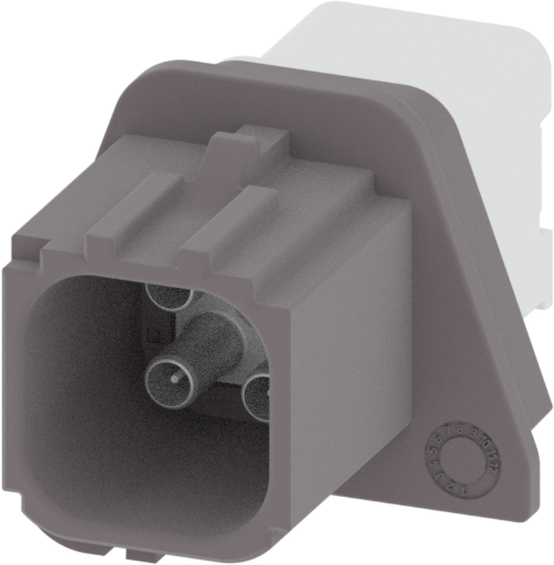 4 Port 2 Row MCA-A Male Mini Coax Platinum Grey Code G