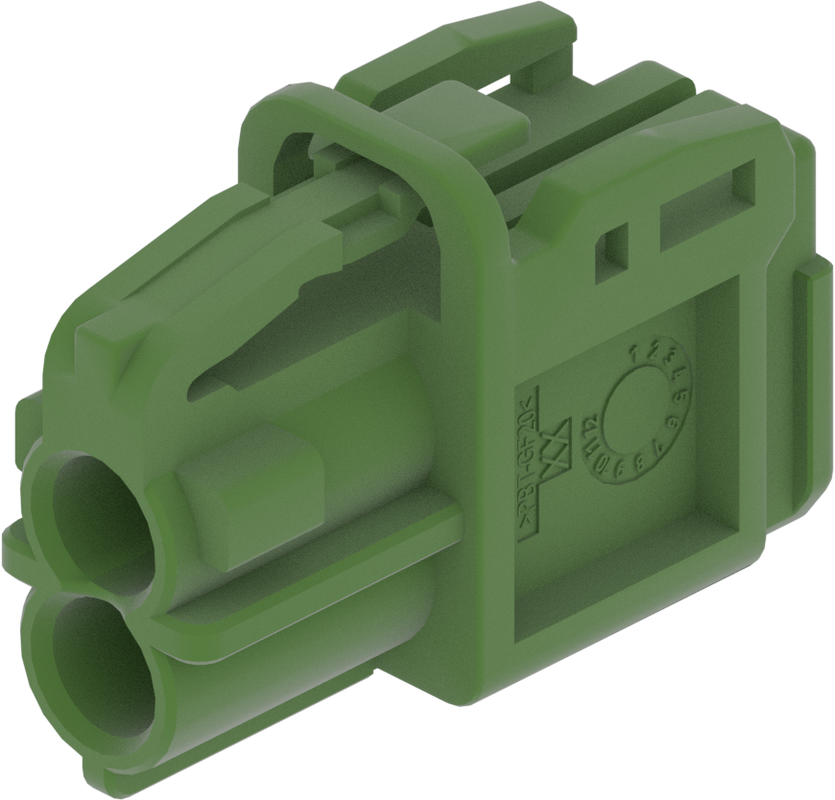 2 Port 2 Row MCA-B Female Mini Coax Green Code E