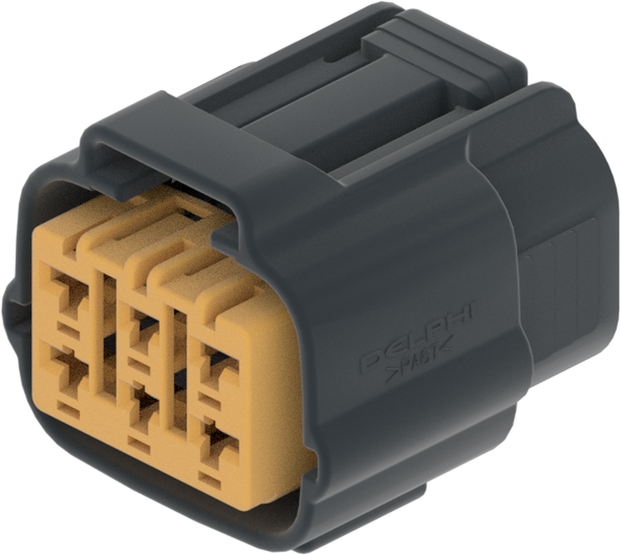 6 Way F 090 Series Sealed Connector Gray-Dark