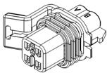 4 Way F MetriPack (M/P) 150 Sealed Connector Black