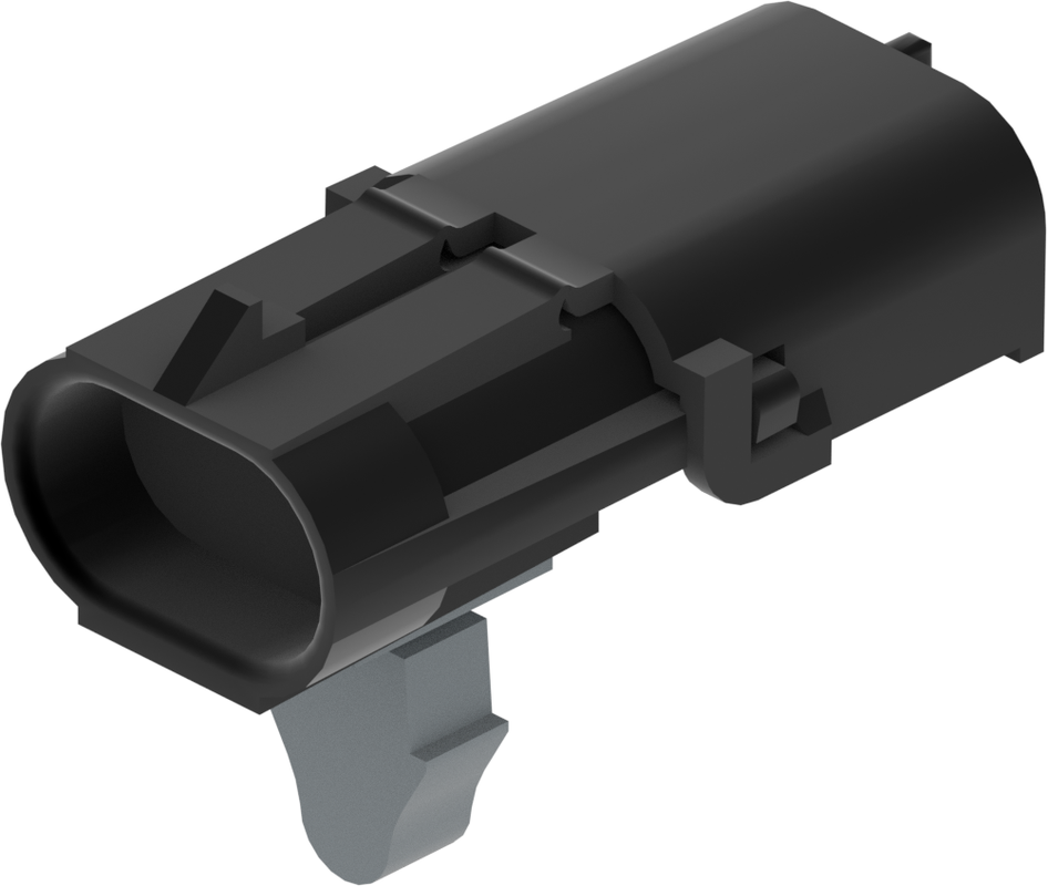 2 Way M W/P SHD Sealed Connector Black