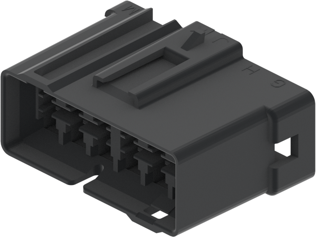 12 Way F MetriPack (M/P) 2.8 Unsealed Connector Black