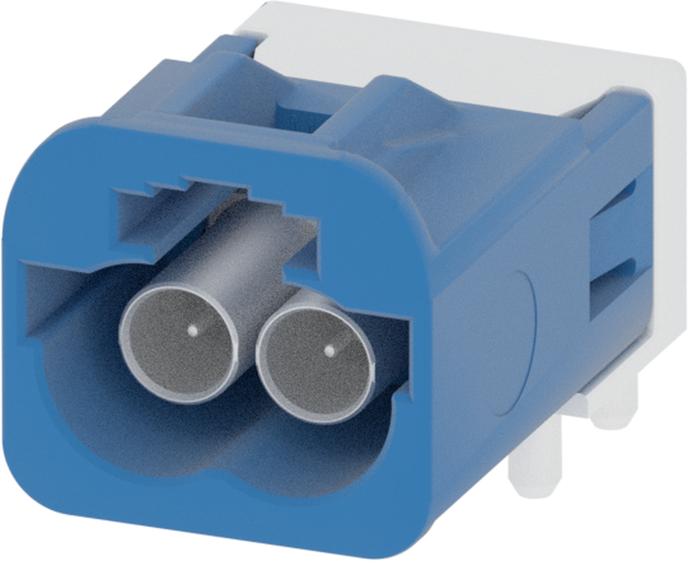 2 Port 1 Row MCA-B Male Mini Coax Signal Blue Code C