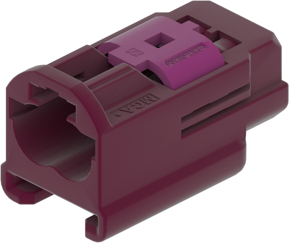 2 Port 1 Row MCA-B Male Mini Coax Claret Violet Code D