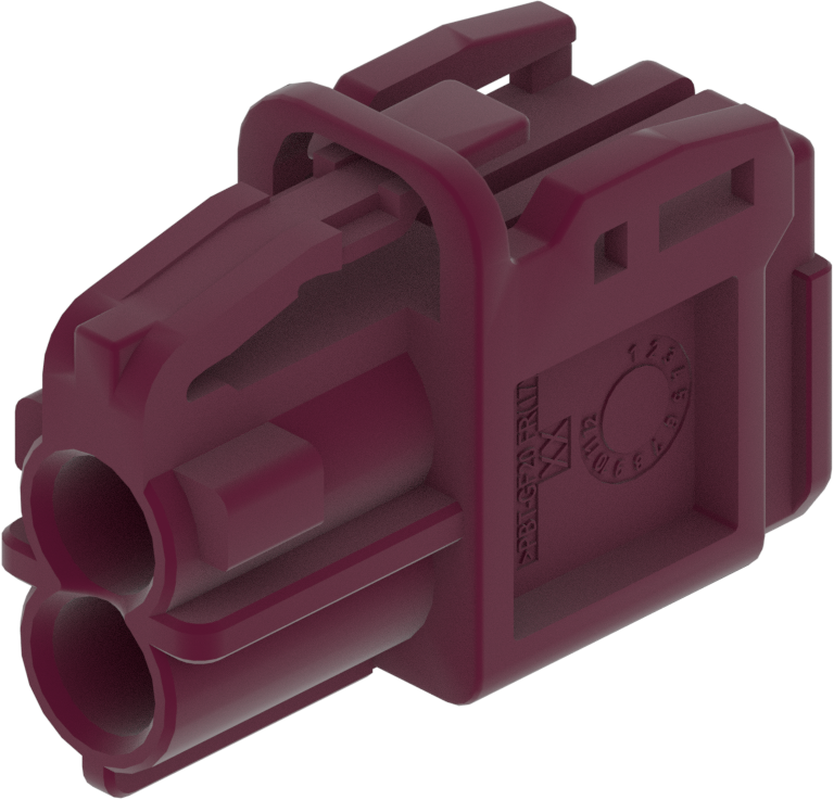 2 Port 2 Row MCA-B Female Mini Coax Claret Violet Code D