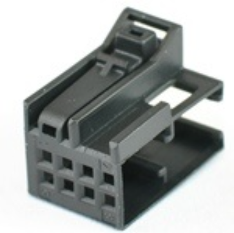 8 Way F MQS 0.64 Unsealed Connector Black