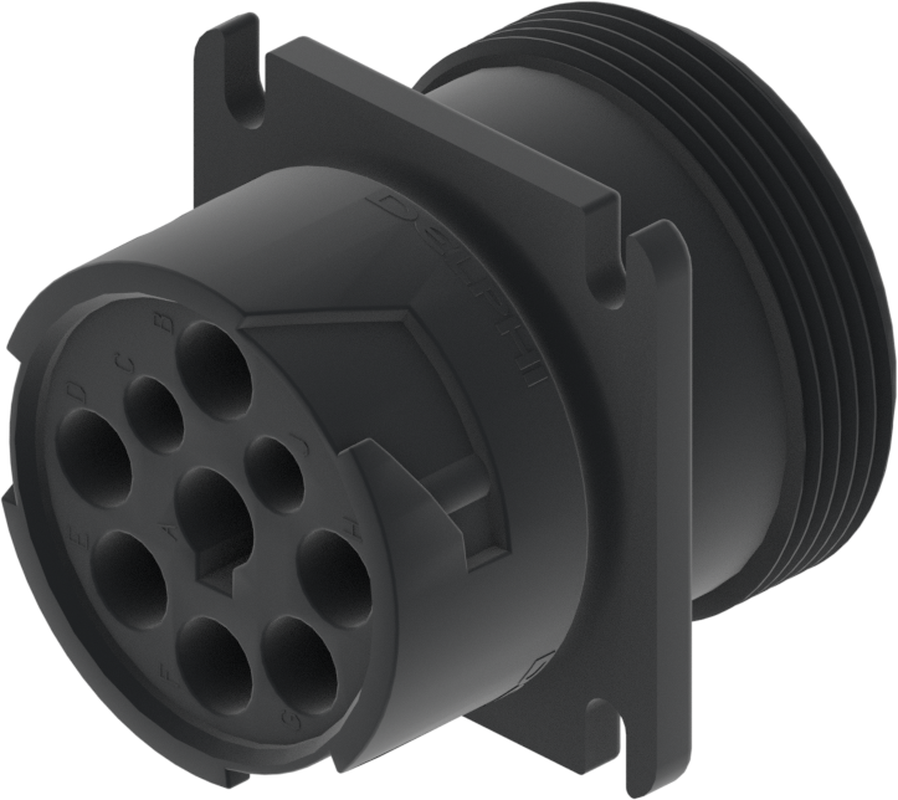 9 Way M HES 1.6 Sealed Connector Black