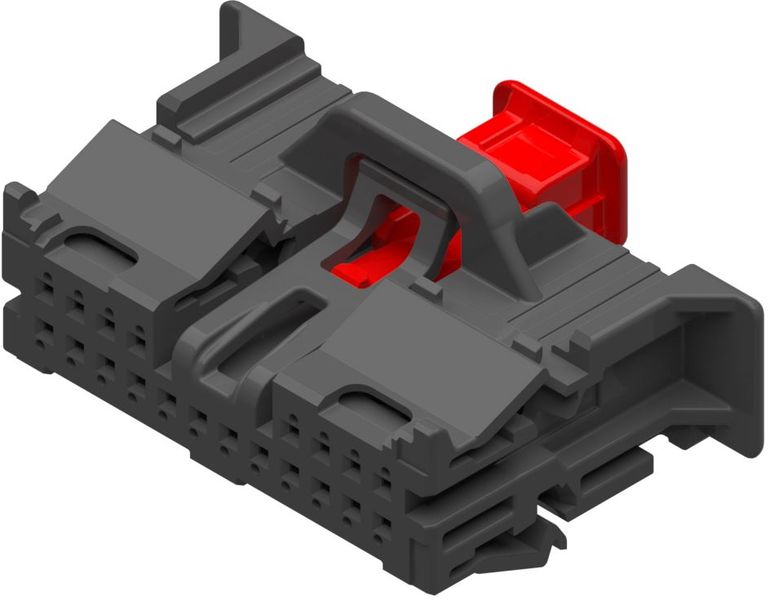 20 Way F 0.5 NanoPack CTS Unsealed AK Connector Gray-Dark