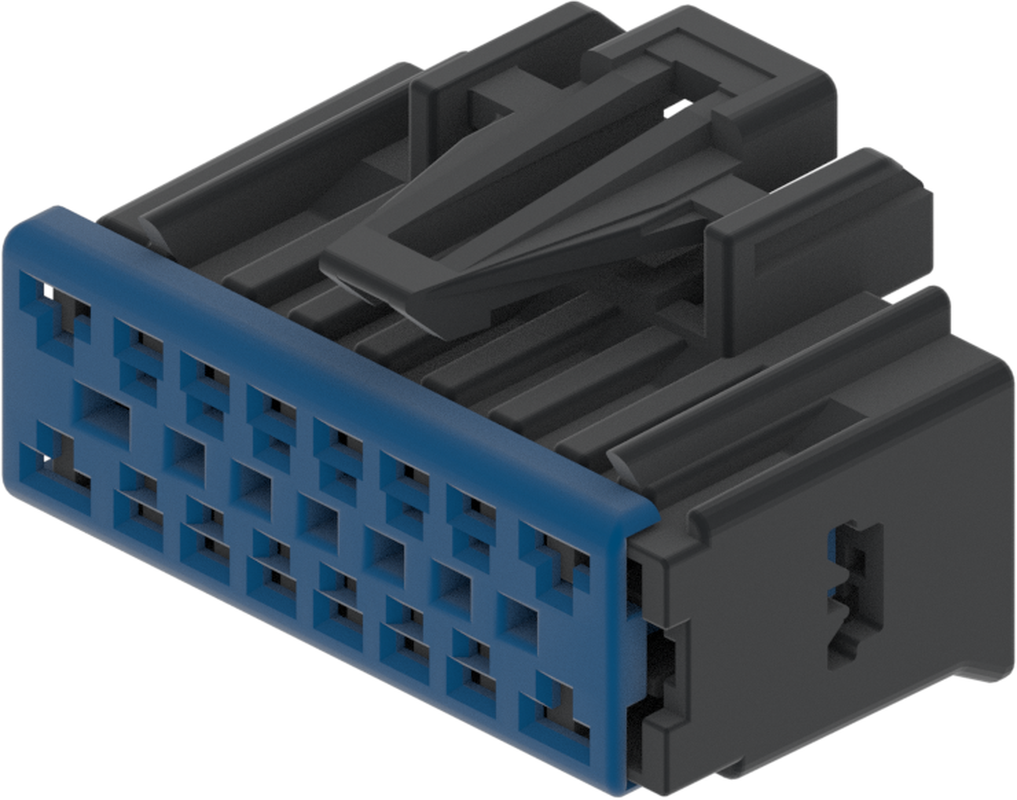 16 Way F GT 1.5 2.8 Unsealed Connector Black
