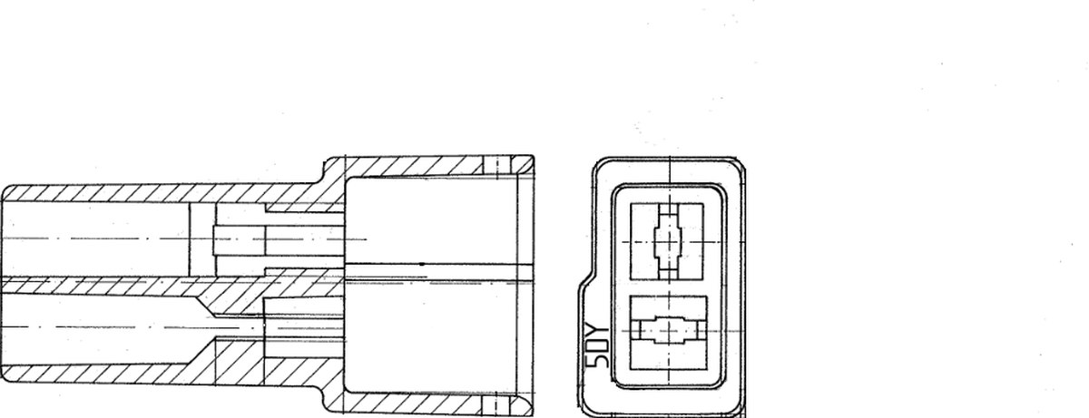2 Way M TIMER 2.8 Unsealed Connector Natural