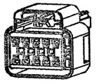 16 Way F GT 150 Unsealed Connector Black