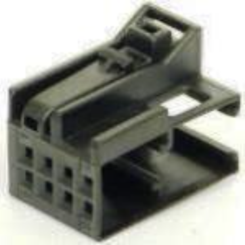 8 Way F MTS 0.64 Unsealed Connector Black
