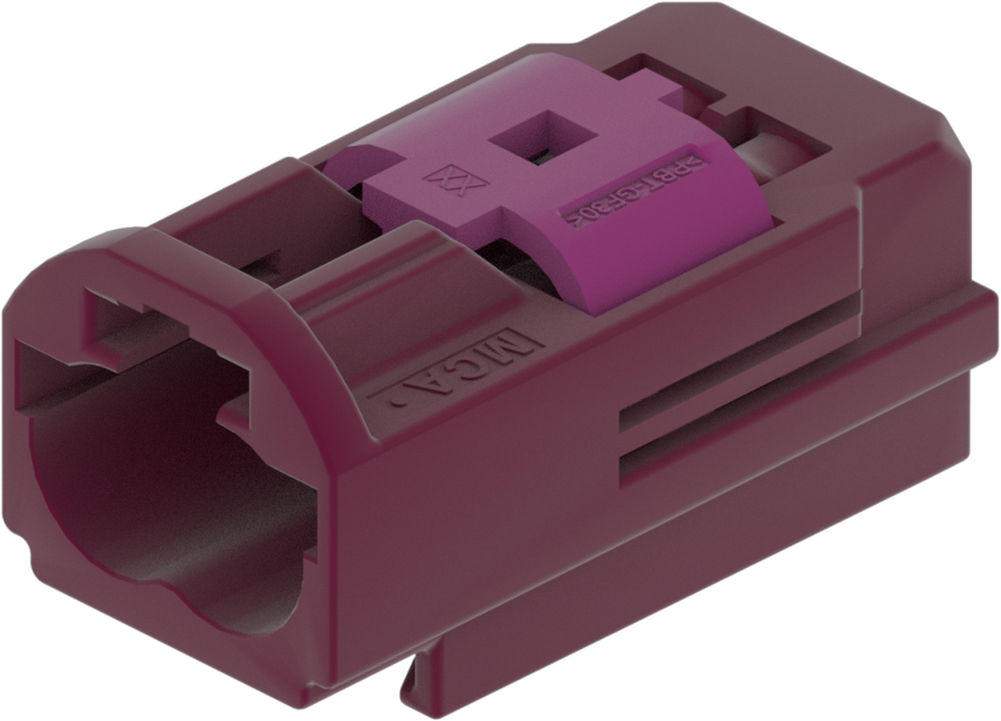2 Port 1 Row MCA-B Male Mini Coax Claret Violet Code D