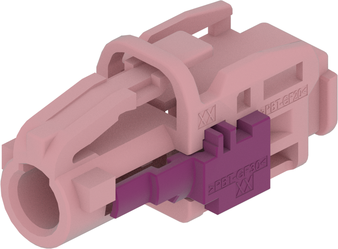 1 Port 1 Row MCA-B Female Mini Coax Pink Light Code H