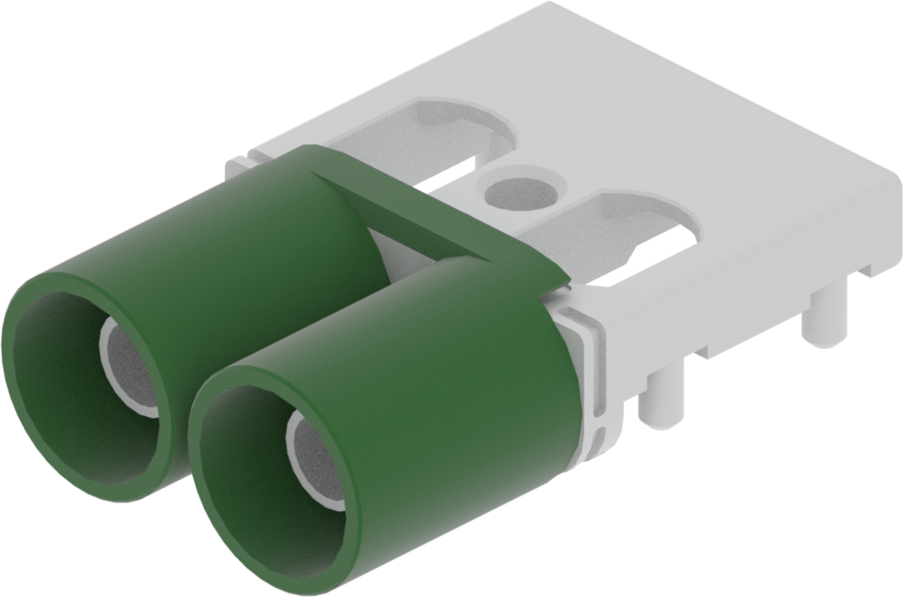 2 Port 1 Row Male Fakra Green Code E