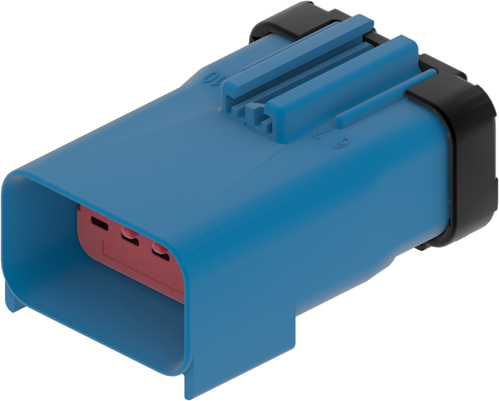10 Way Male APEX 2.8 Sealed Connector Blue-Light