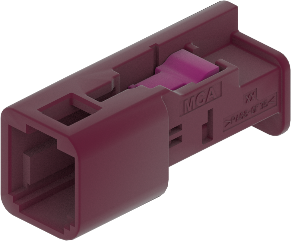 1 Port 1 Row MCA-A Male Mini Coax Claret Violet Code D