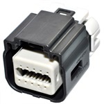 10 Way F OCS 0.64 Sealed Connector Black