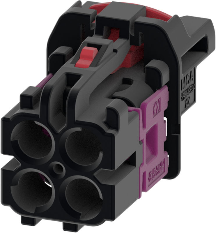 4 Port 2 Row MCA-A Female Mini Coax Black Code A