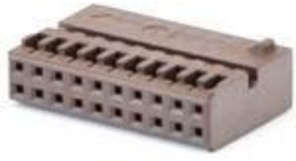 20 Way F MTS 0.64 Unsealed Connector Brown