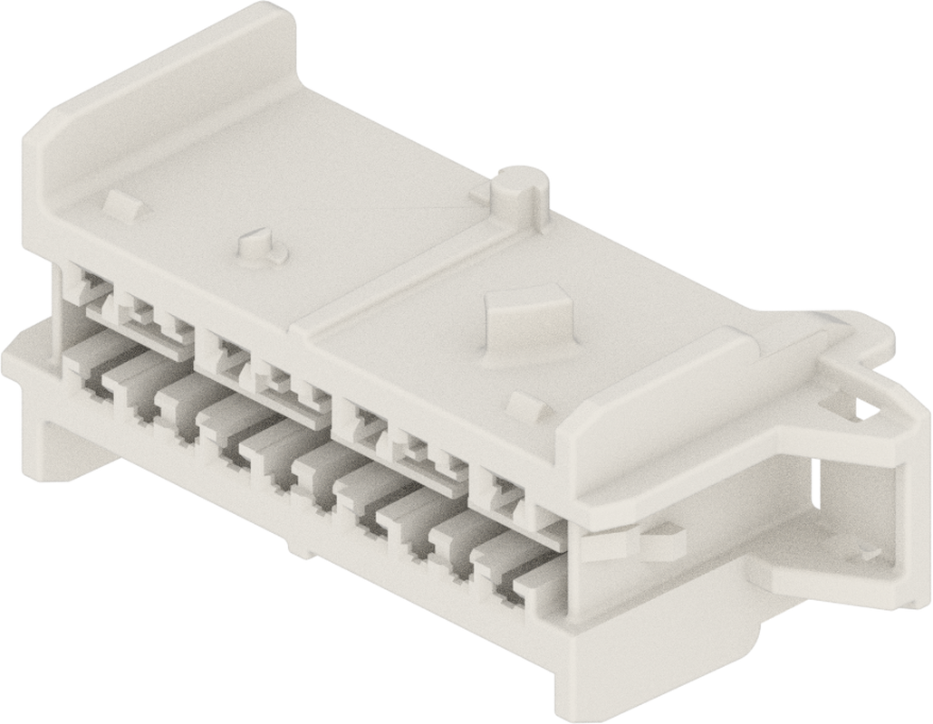 20 Way Female MIXED Unsealed Connector Natural