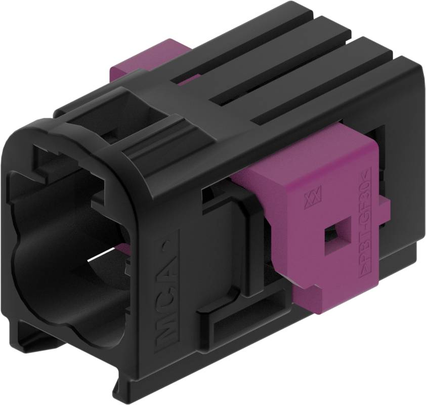 4 Port 2 Row MCA-B Male Mini Coax Black Code A