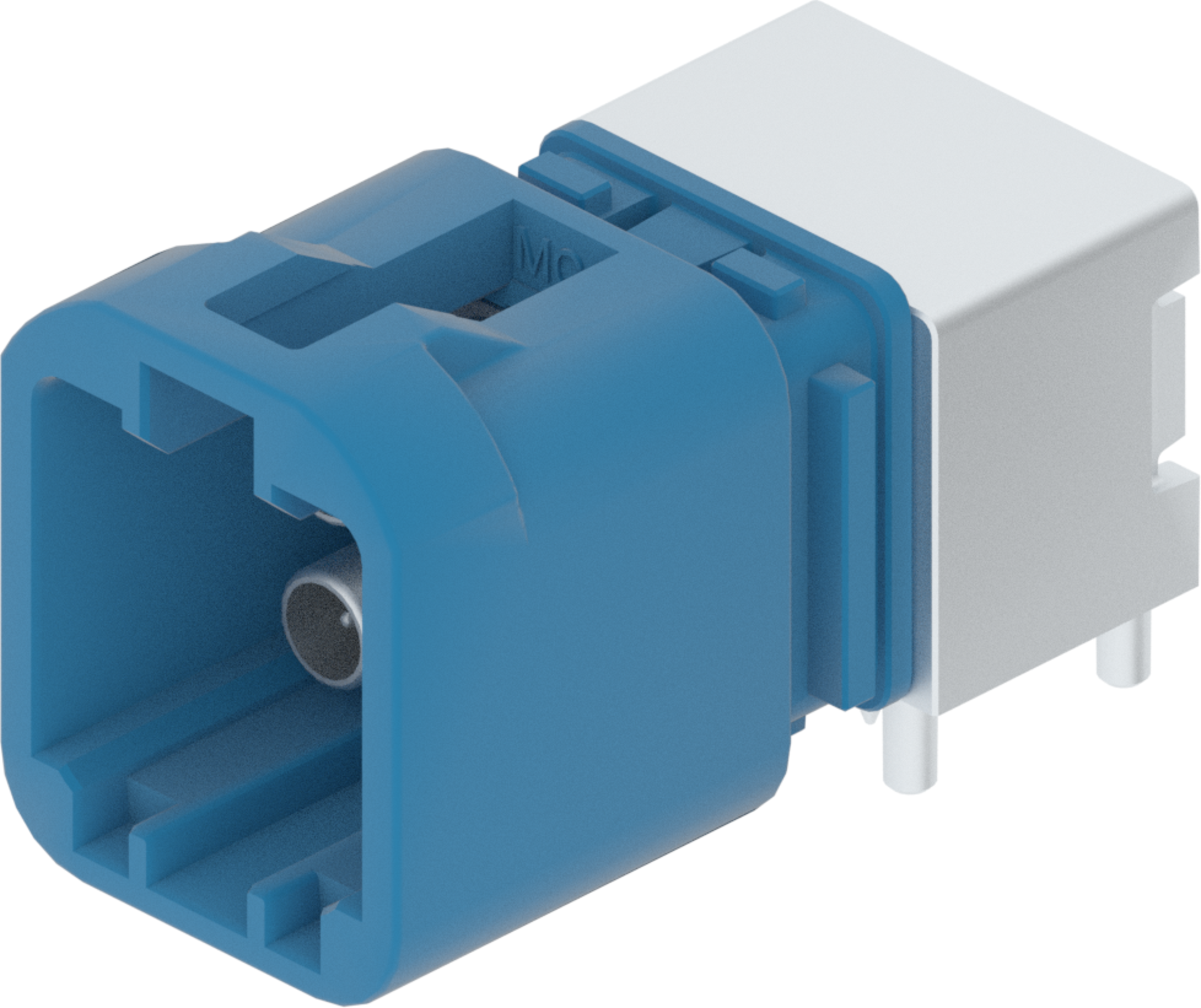 4 Port 2 Row MCA-A Male Mini Coax Blue Code C