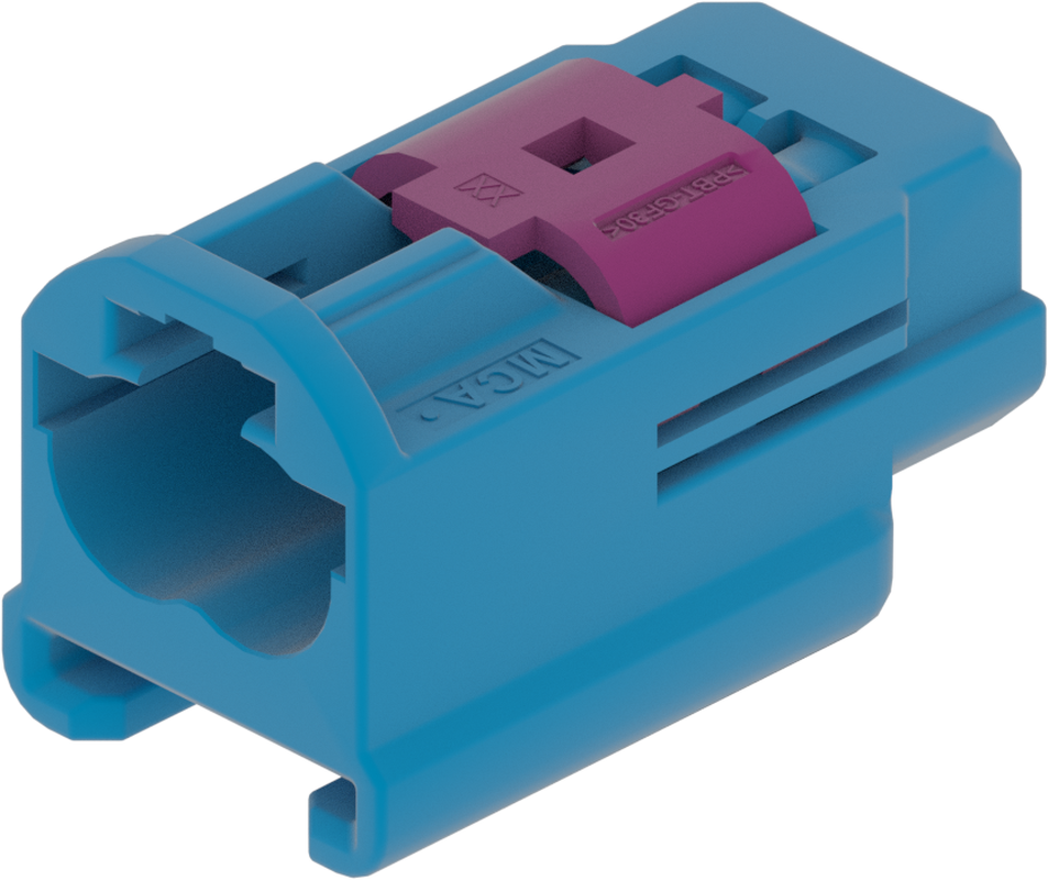 2 Port 1 Row MCA-B Male Mini Coax Blue Code C