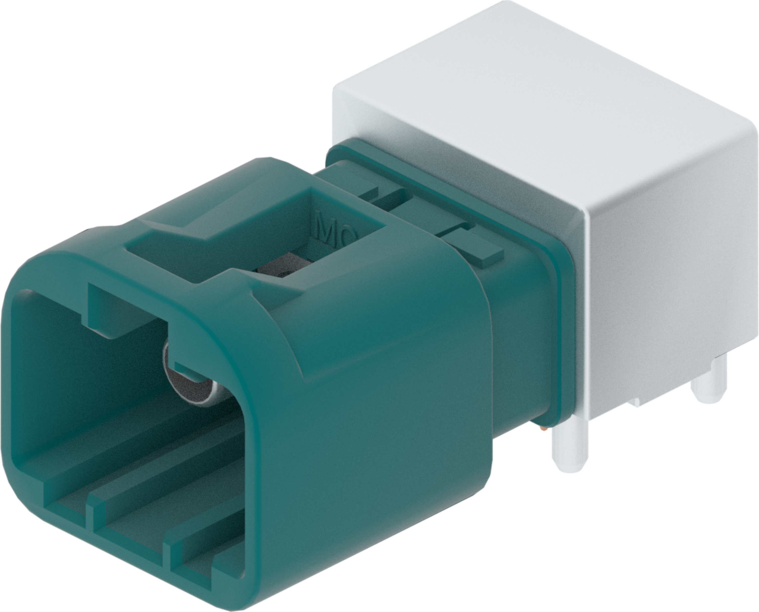2 Port 1 Row MCA-A Male Mini Coax Water Blue Code Z