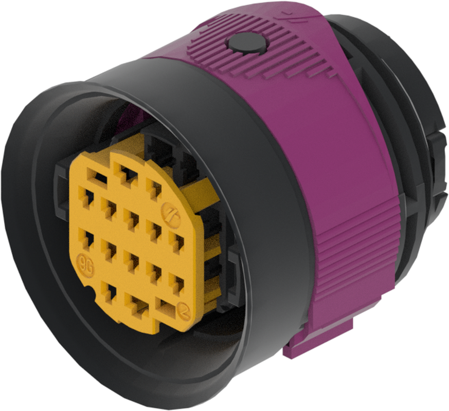 14 Way Female 1.5 2.8 MIXED Sealed Connector Black