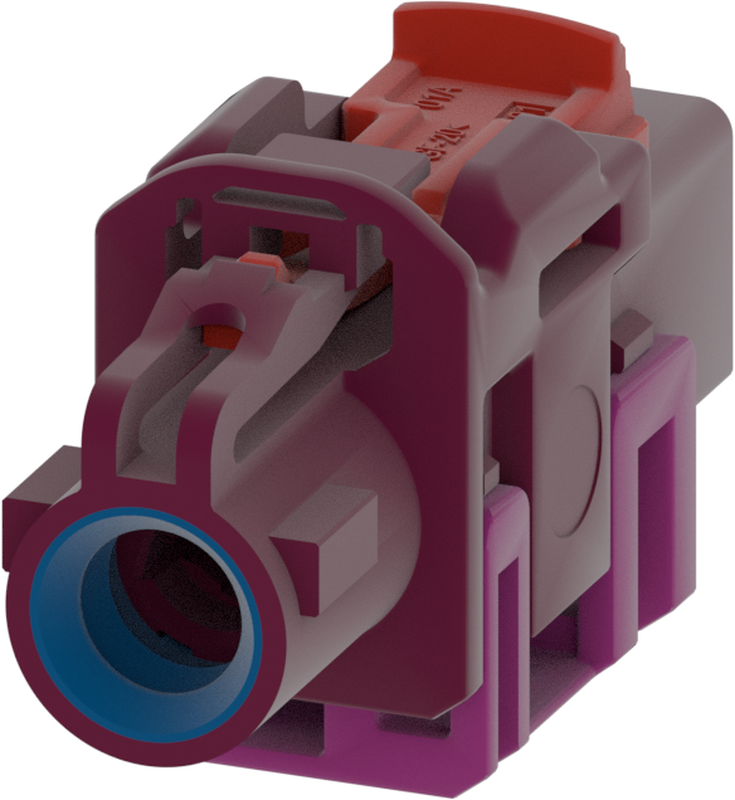 1 Port 1 Row MCA-B Female Mini Coax Claret Violet Code D