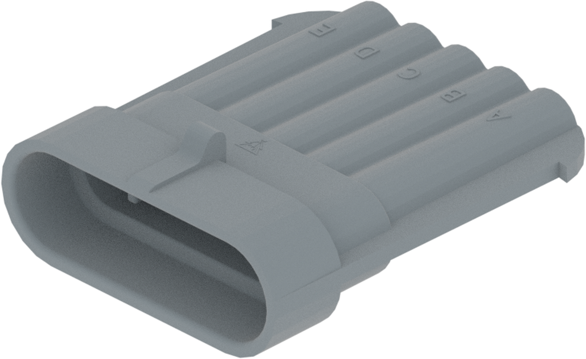 5 Way Male M/P 150 Sealed Connector Grey