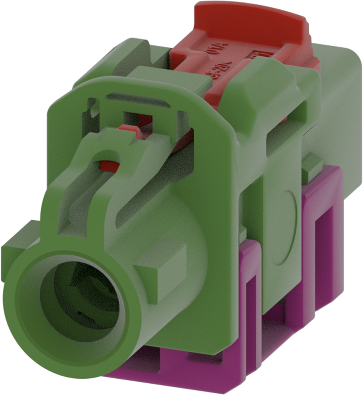 1 Port 1 Row MCA-B Female Mini Coax Green Code E