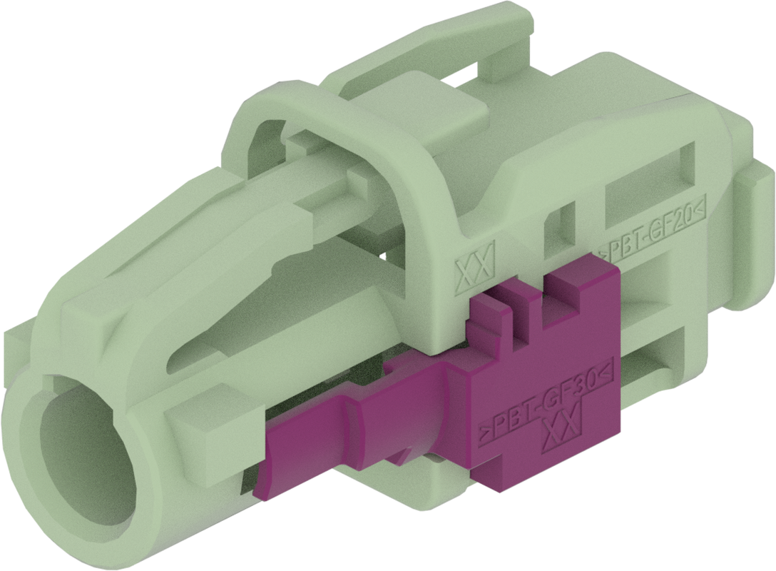 1 Port 1 Row MCA-B Female Mini Coax Green Code N